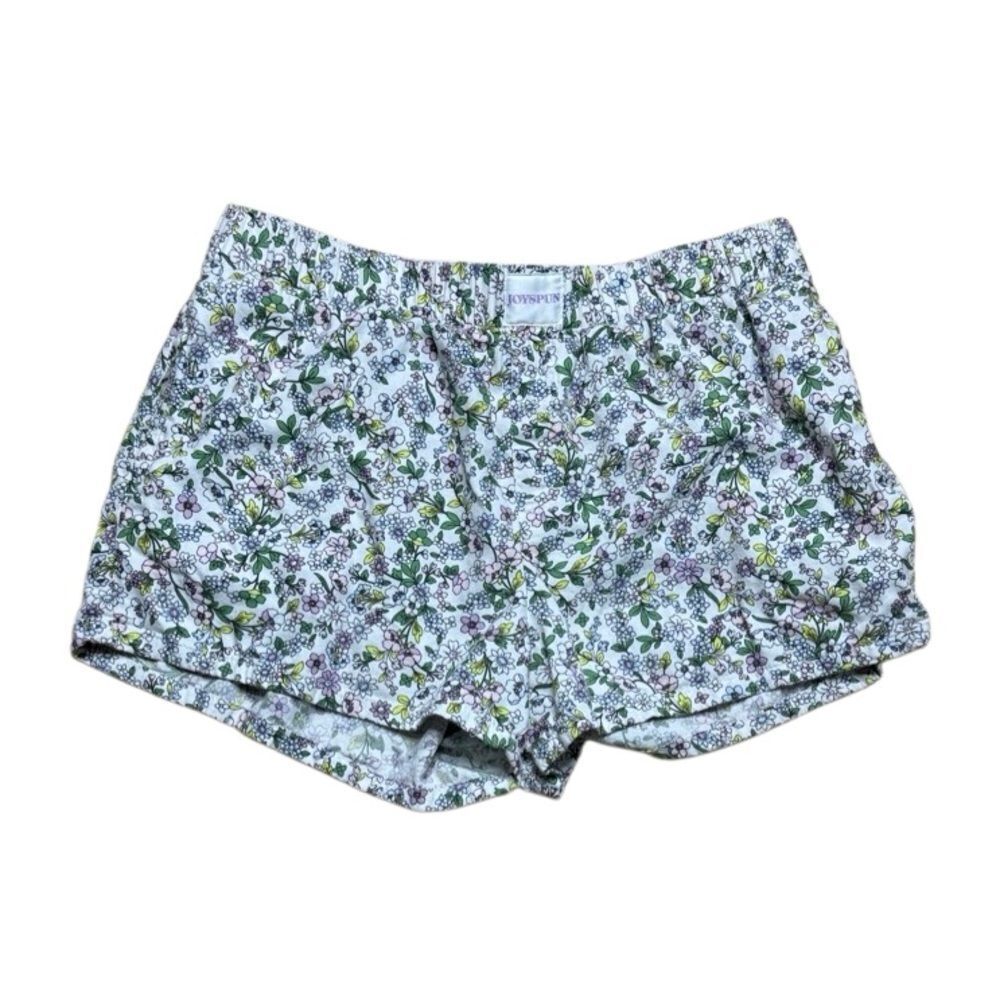 Joyspun floral cotton women’s boxer shorts small multicolor - Picture 2 of 4